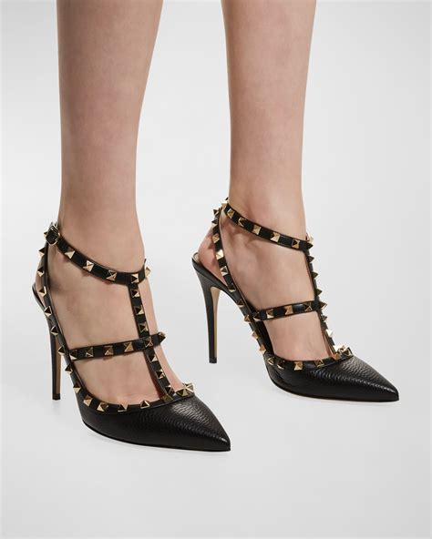 ysl rockstud shoes|rockstud 100 leather pumps.